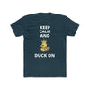 KEEP CALM AND DUCK ON, OFFROAD T-SHIRT, Men's Cotton Crew Tee