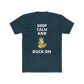 KEEP CALM AND DUCK ON, OFFROAD T-SHIRT, Men's Cotton Crew Tee