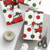 Jeep Christmas Wrapping Paper; Polka Dot Jeep; Jeep with Christmas Lights Wrapping Paper