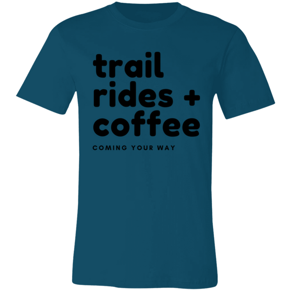 Trail Rides and Coffee Unisex Jersey Short-Sleeve T-Shirt