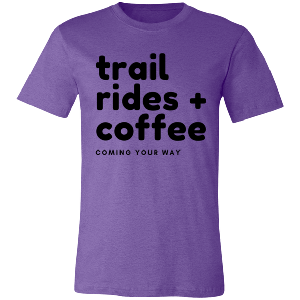 Trail Rides and Coffee Unisex Jersey Short-Sleeve T-Shirt
