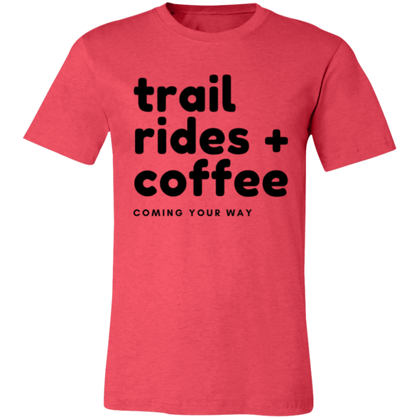 Trail Rides and Coffee! Unisex Jersey Short-Sleeve T-Shirt