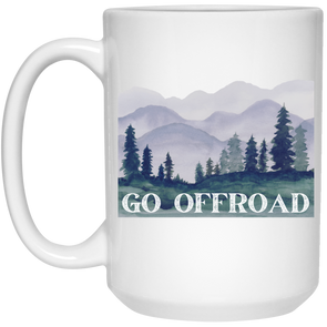 GO OFFROAD, Camping Mug, Offroad Gift, Offroad mug, 21504 15oz White Mug