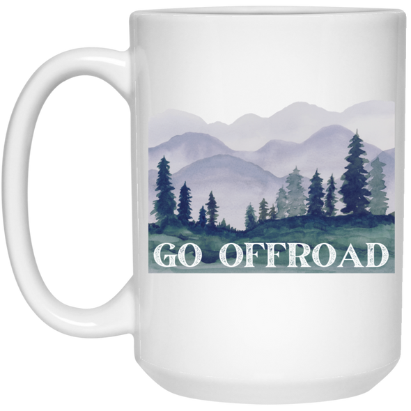 GO OFFROAD, Camping Mug, Offroad Gift, Offroad mug, 21504 15oz White Mug