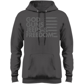 God, Guns, Jeeps & Freedom Fleece Pullover Hoodie