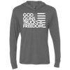 God Guns Trucks & Freedom Unisex Triblend LS Hooded T-Shirt