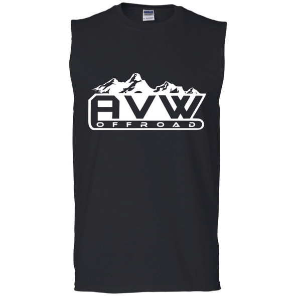 AVW (White) Cotton Sleeveless T-Shirt