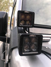 Dual RGB Pod cube lights with JL windshield brackets & wiring harnesses