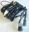 Dual wiring harness for connecting 2 LED lights